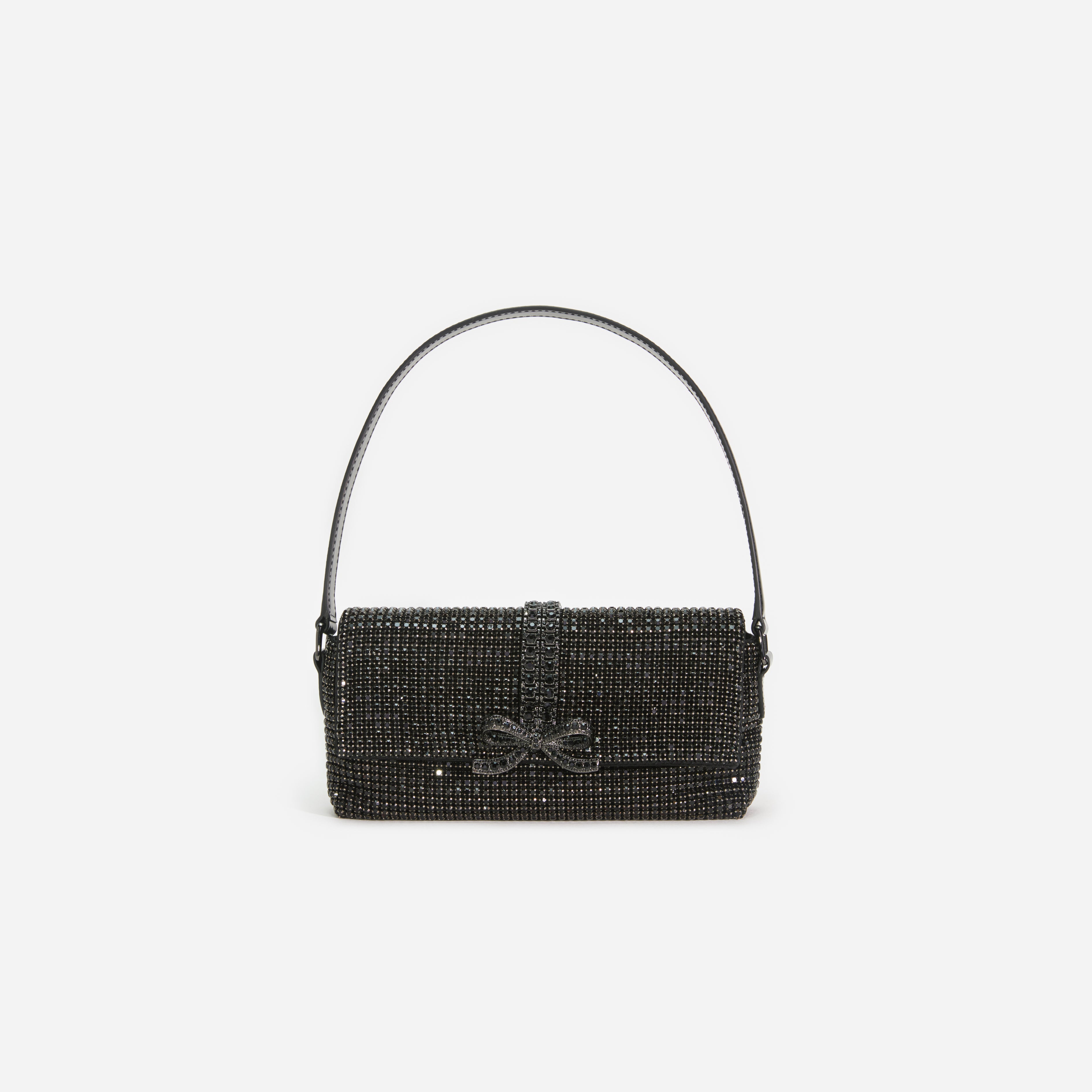 Black Rhinestone Chainmail Shoulder Bag
