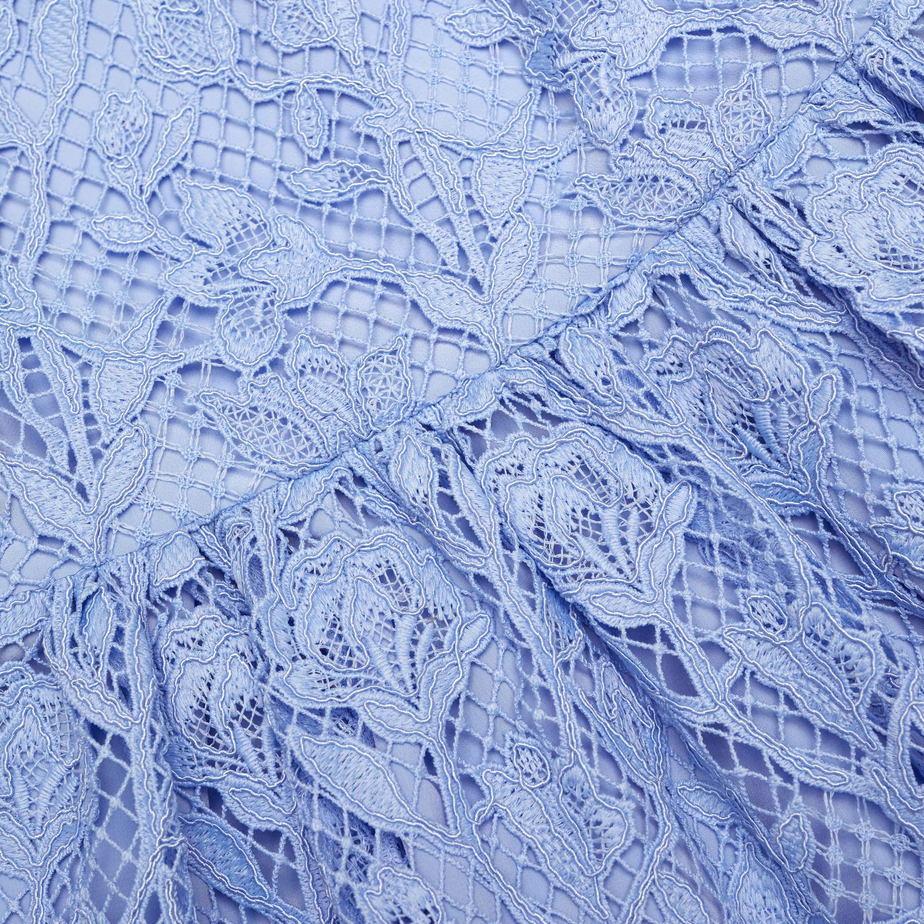 블루 레이스 미니 드레스