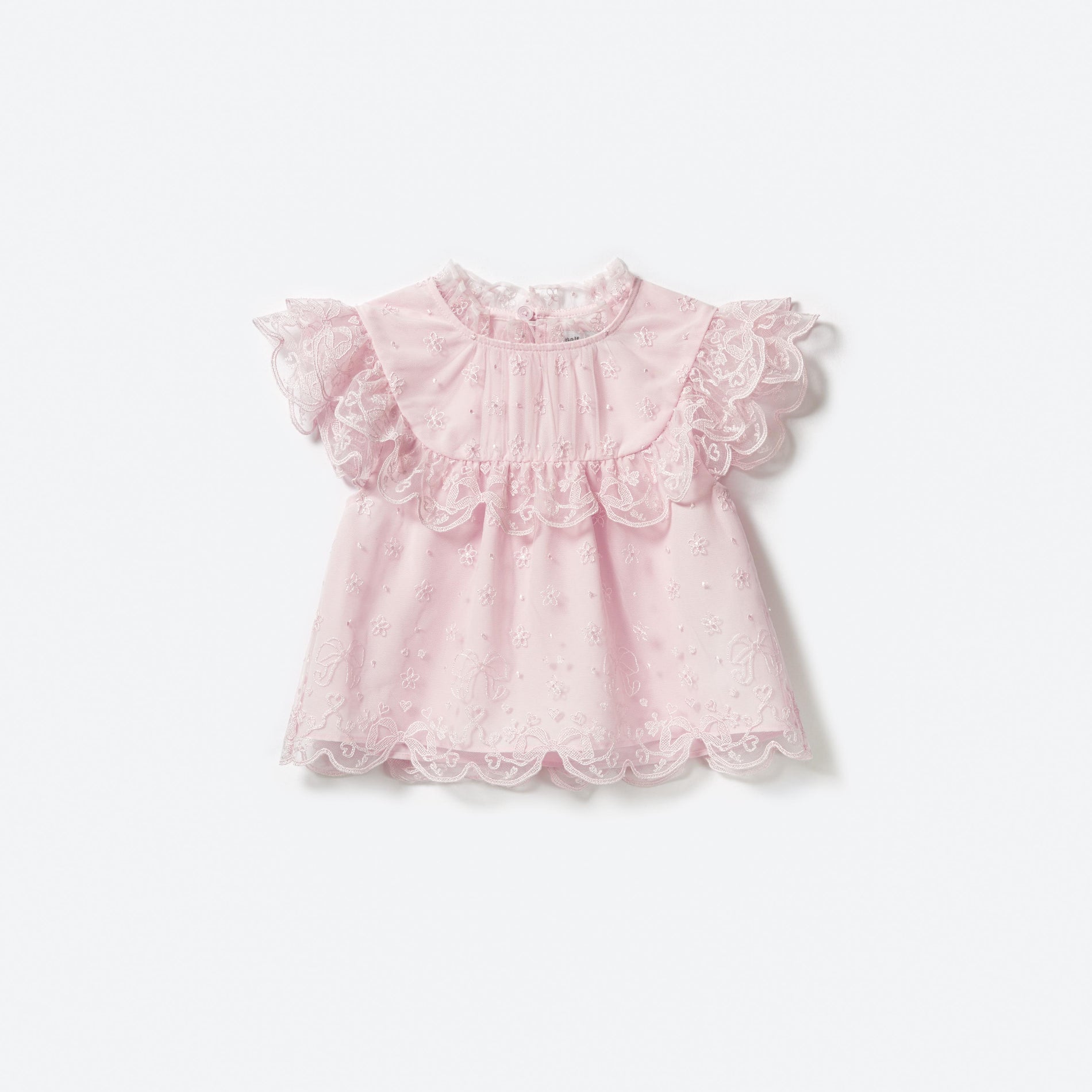 핑크 리본 메시 탑