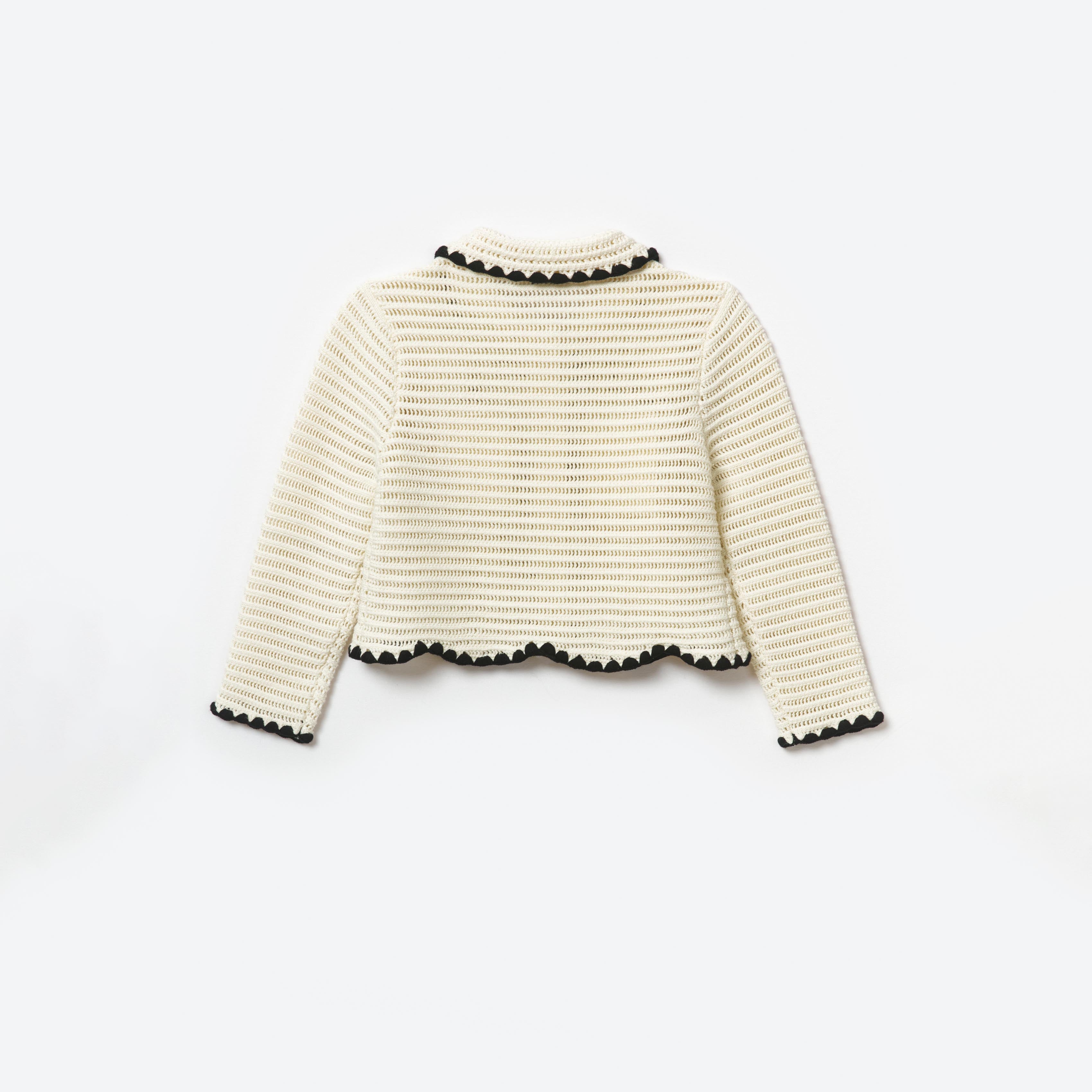 Cream Crochet Cardigan
