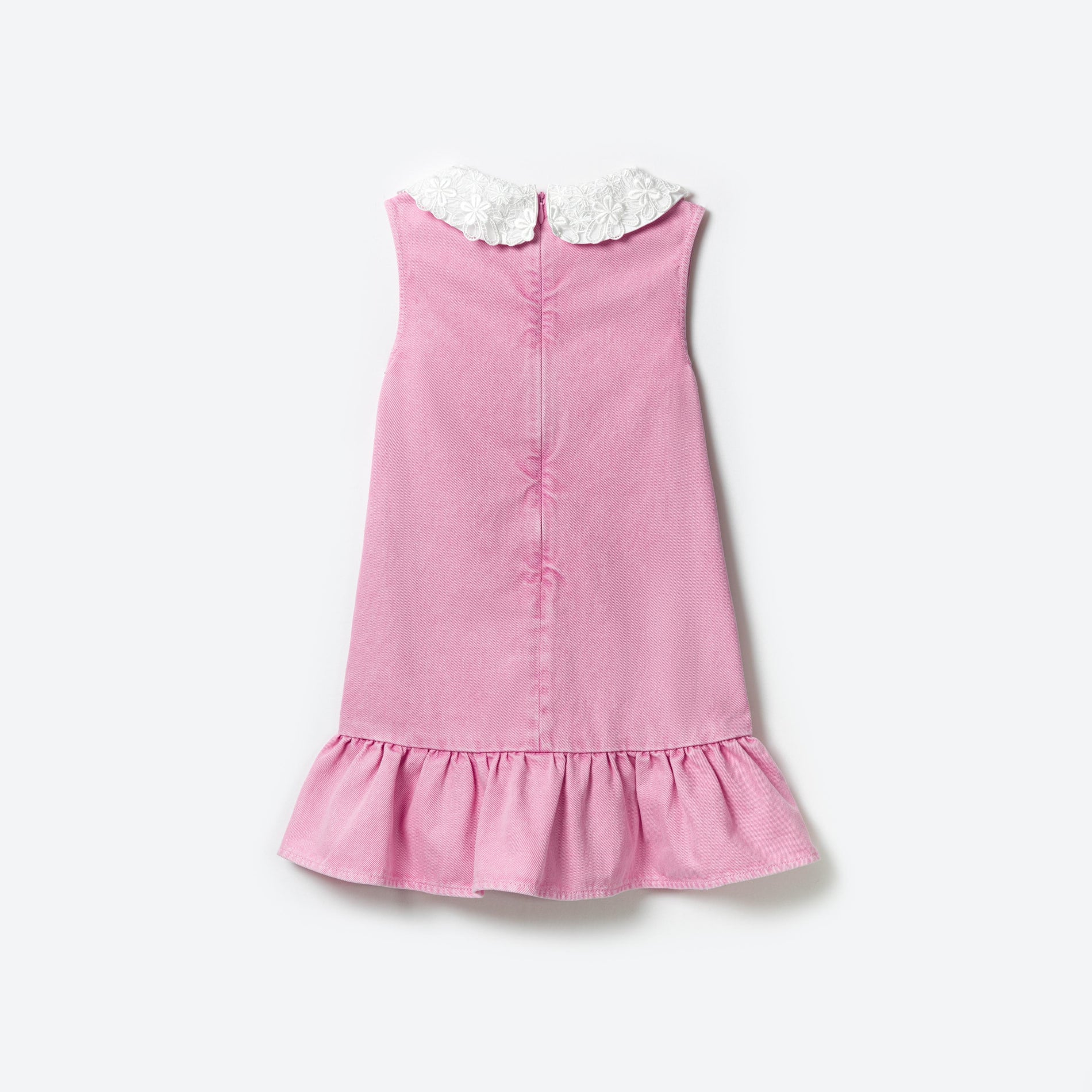 핑크 데님 미니 드레스