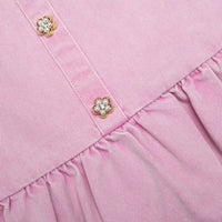 Pink Denim Mini Dress