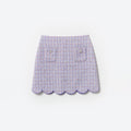 라일락 부클 미니 스커트