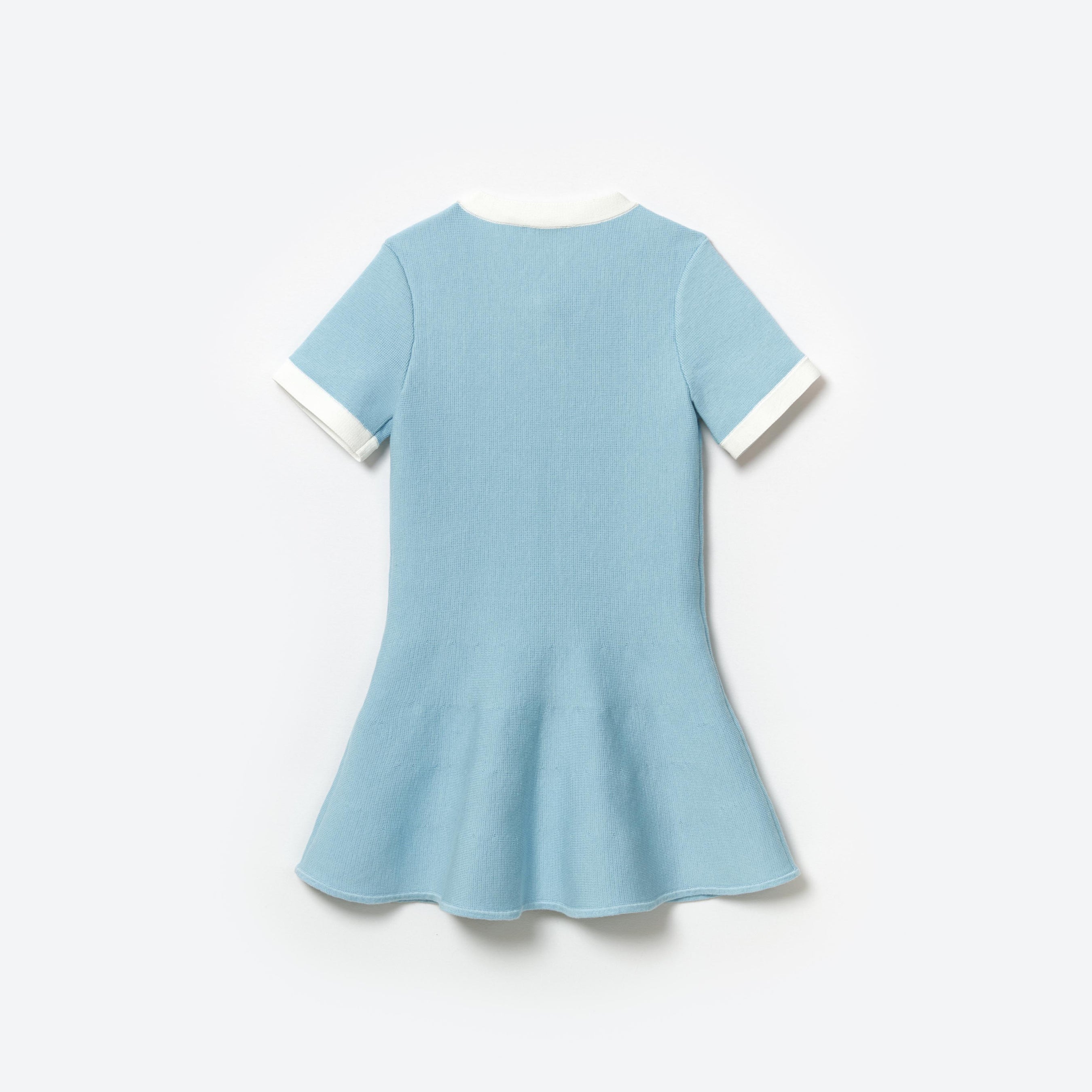 Blue Knit Mini Dress