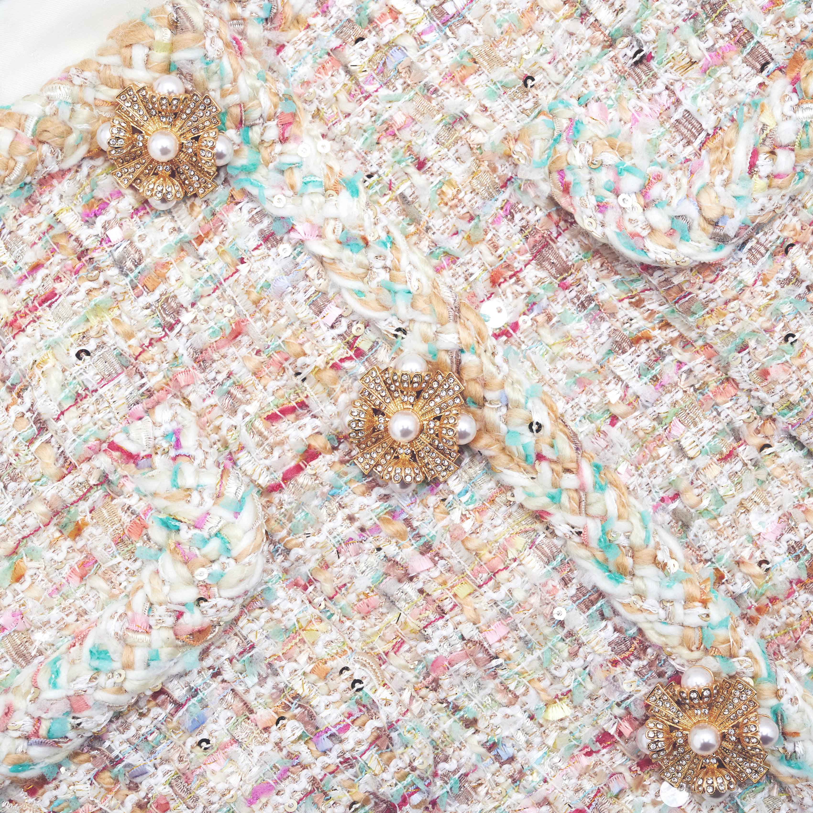 Pastel Boucle Boxy Jacket