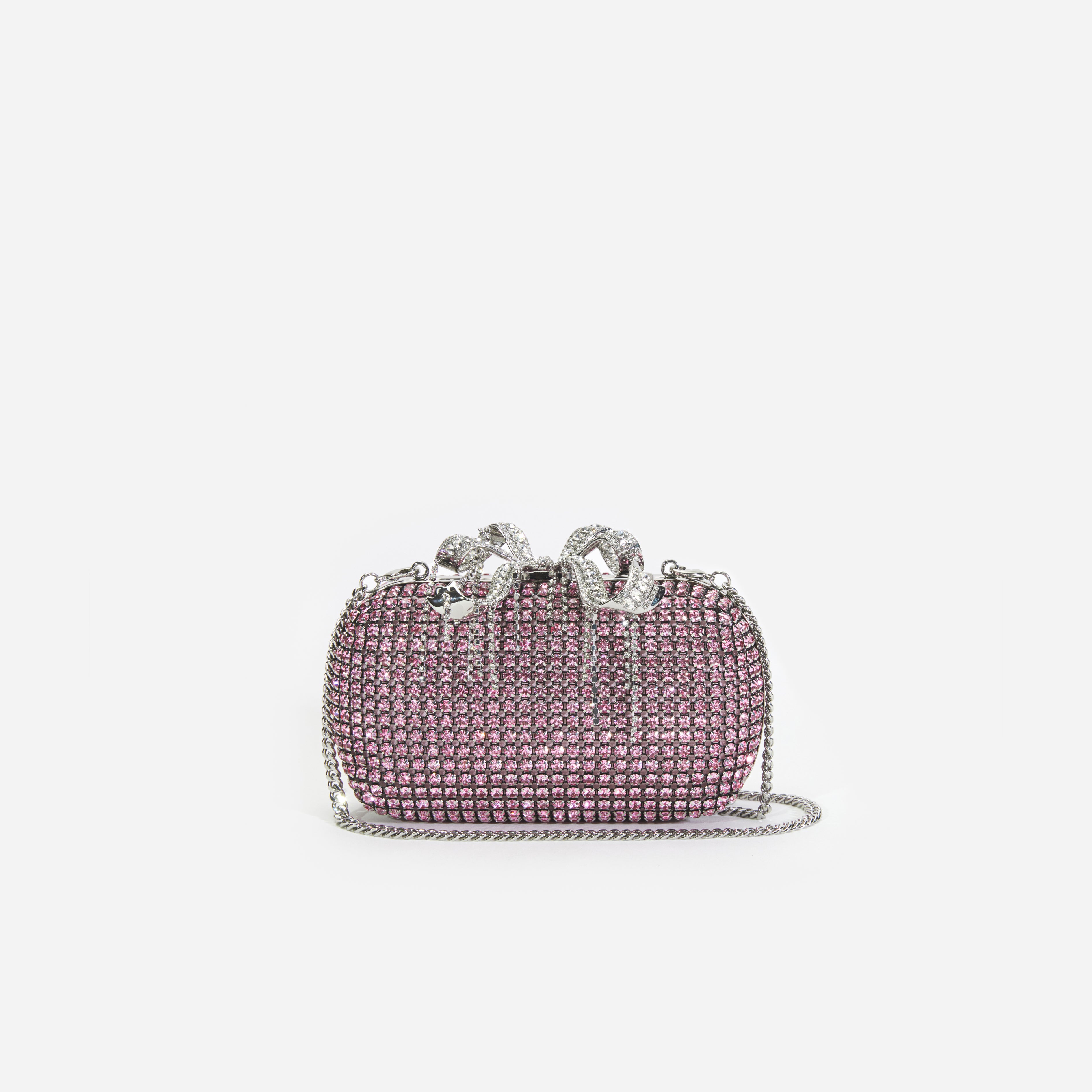 Pink Chainmail Clutch Bag