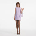 Lilac Taffeta Mini Dress