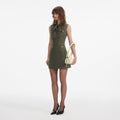 Khaki Twill Mini Dress
