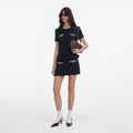 Navy Boucle Mini Dress