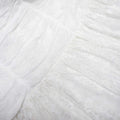 White Tulle Lace Gathered Midi Dress
