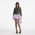 Lilac Taffeta Skort