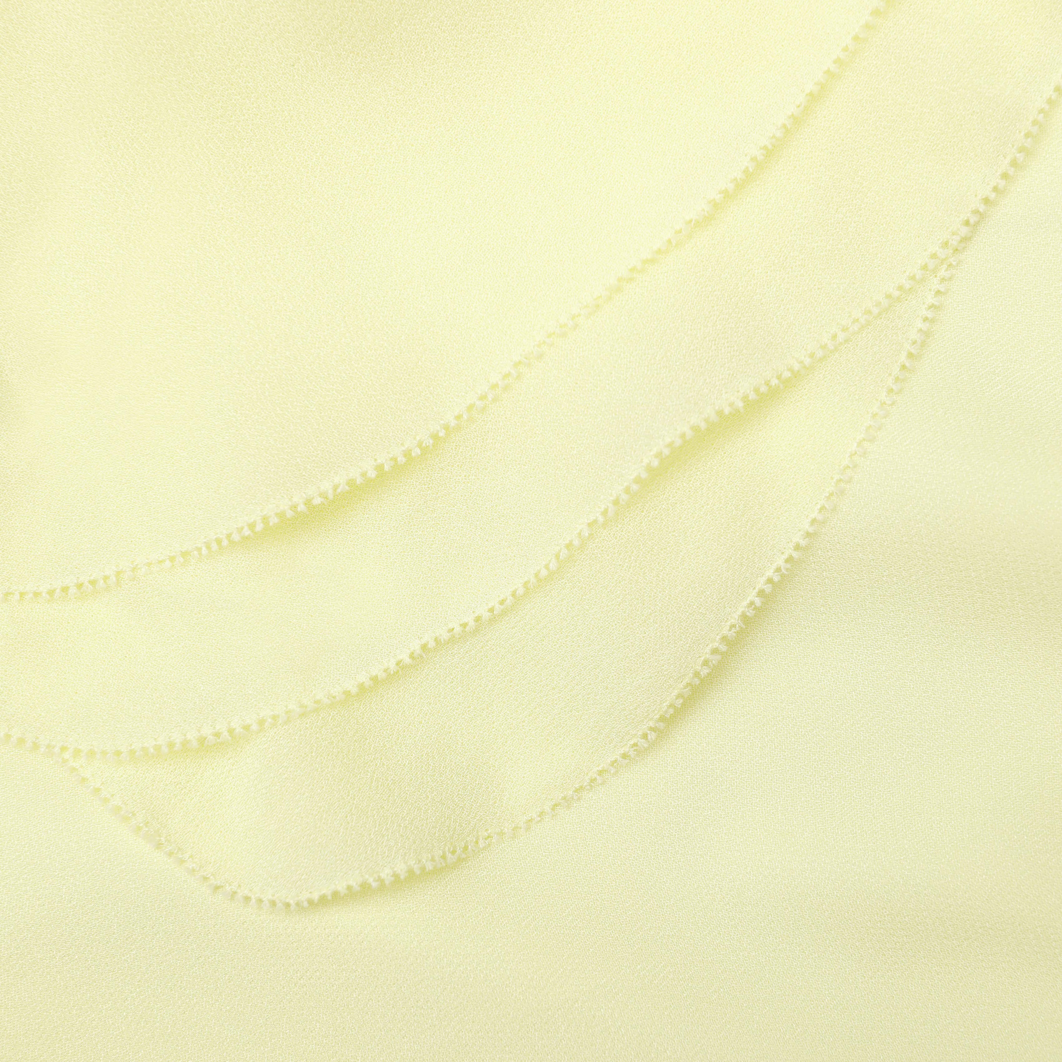 Yellow Georgette Frill Midi Dress