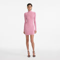 Pink Viscose Knit Mini Dress