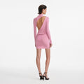 Pink Viscose Knit Mini Dress