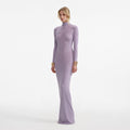 Lilac Viscose Knit Maxi Dress