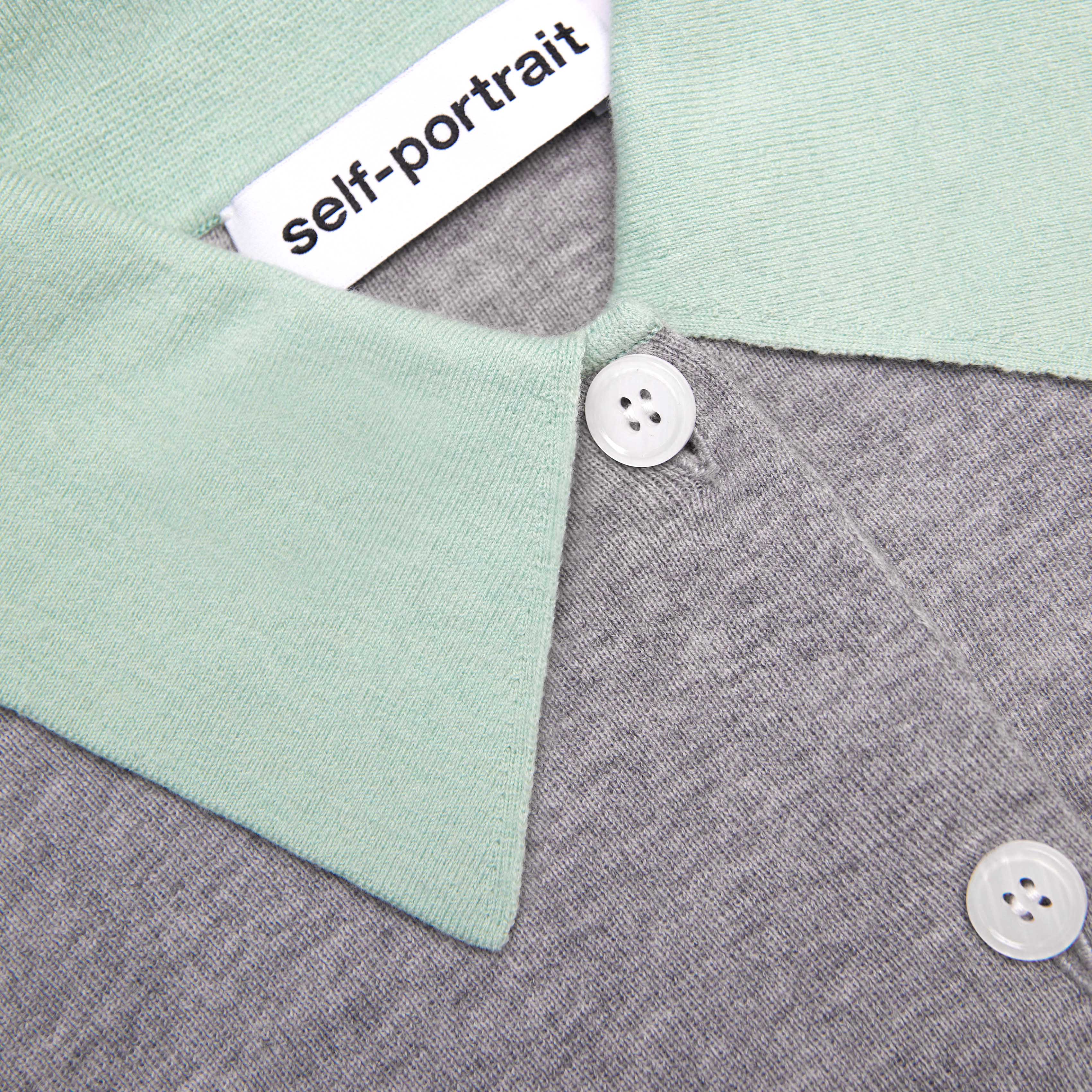 그레이 메리노 울 카디건