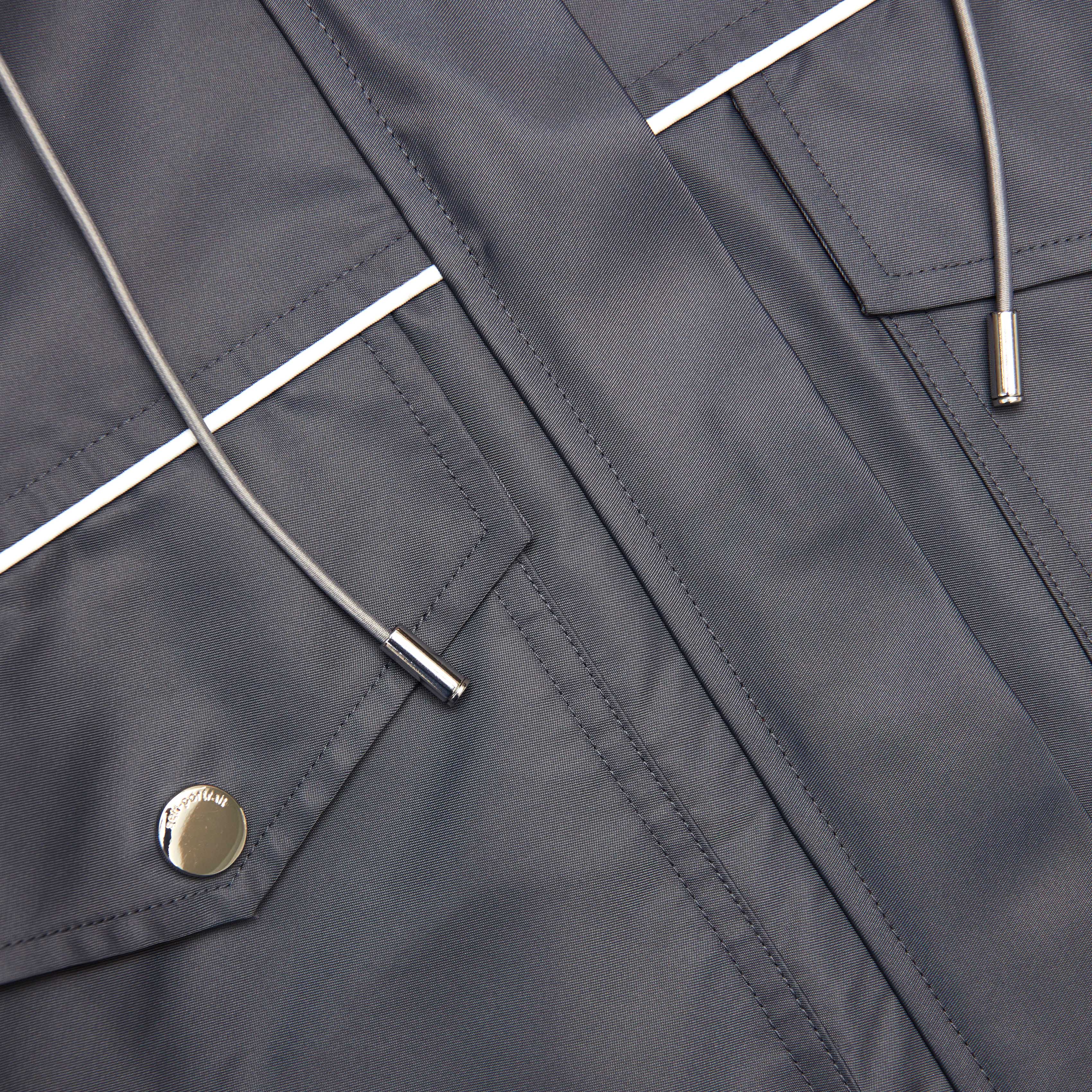 Dark Grey Nylon Windbreaker
