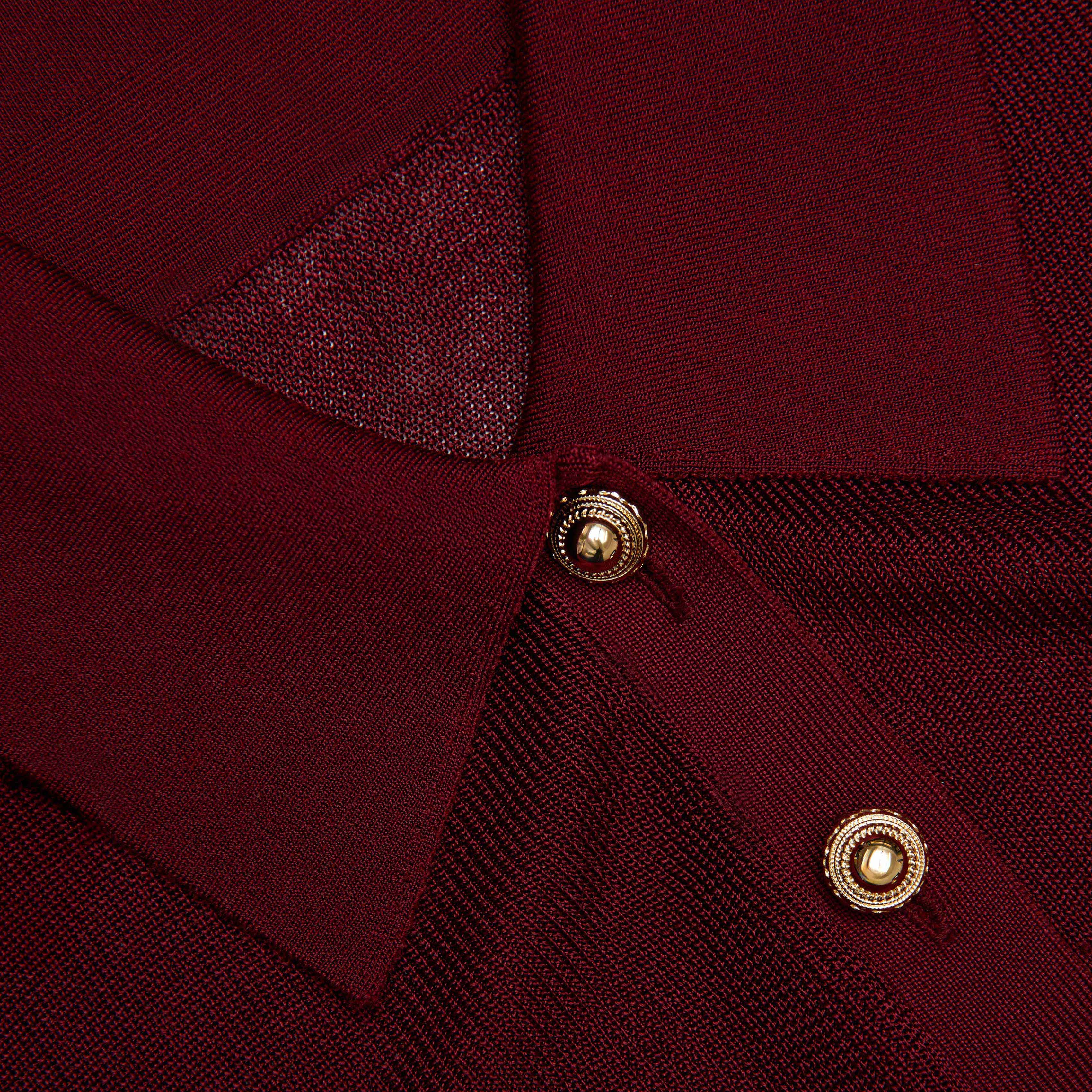 Burgundy Viscose Knit Bodysuit – self-portrait