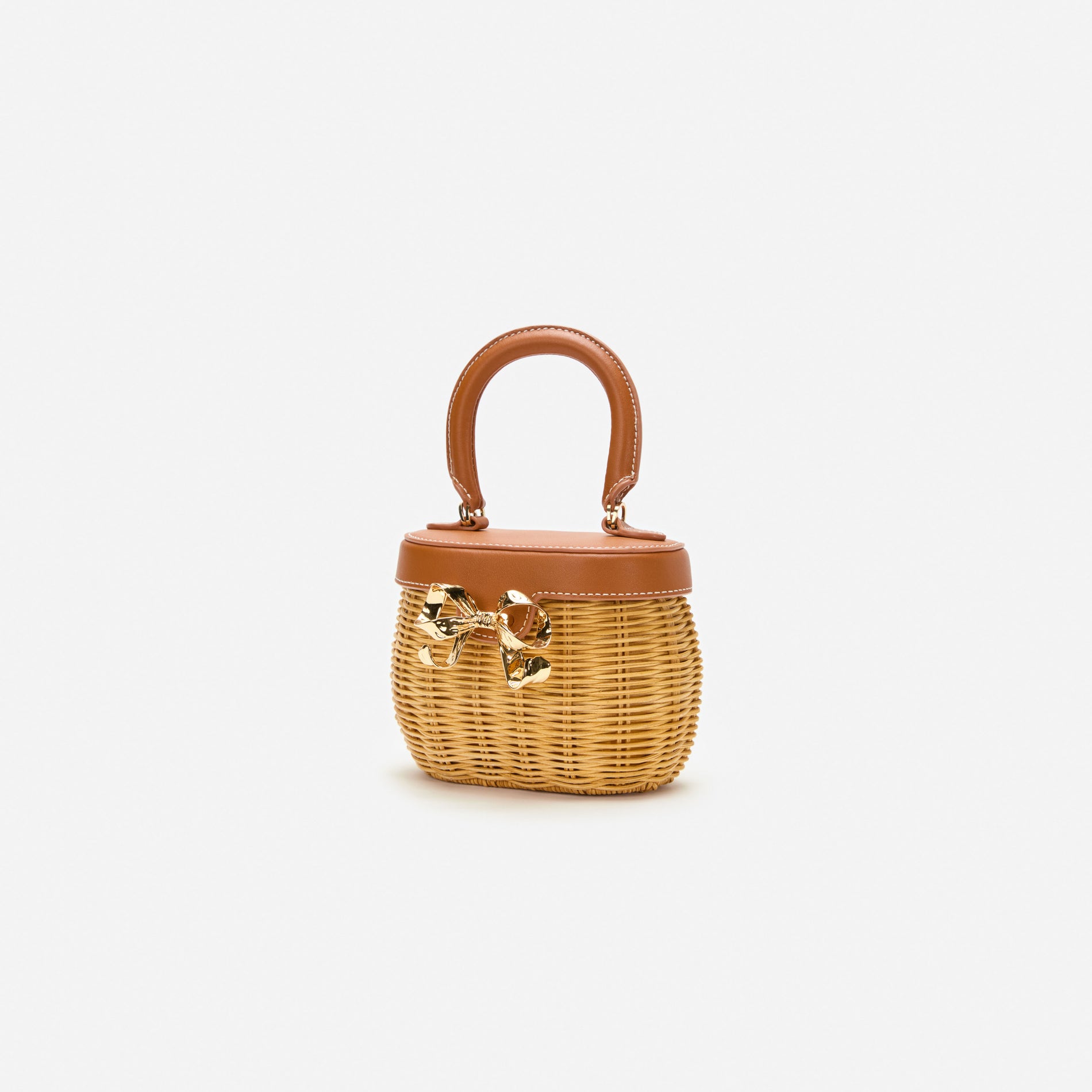 Rattan Bow Basket Bag