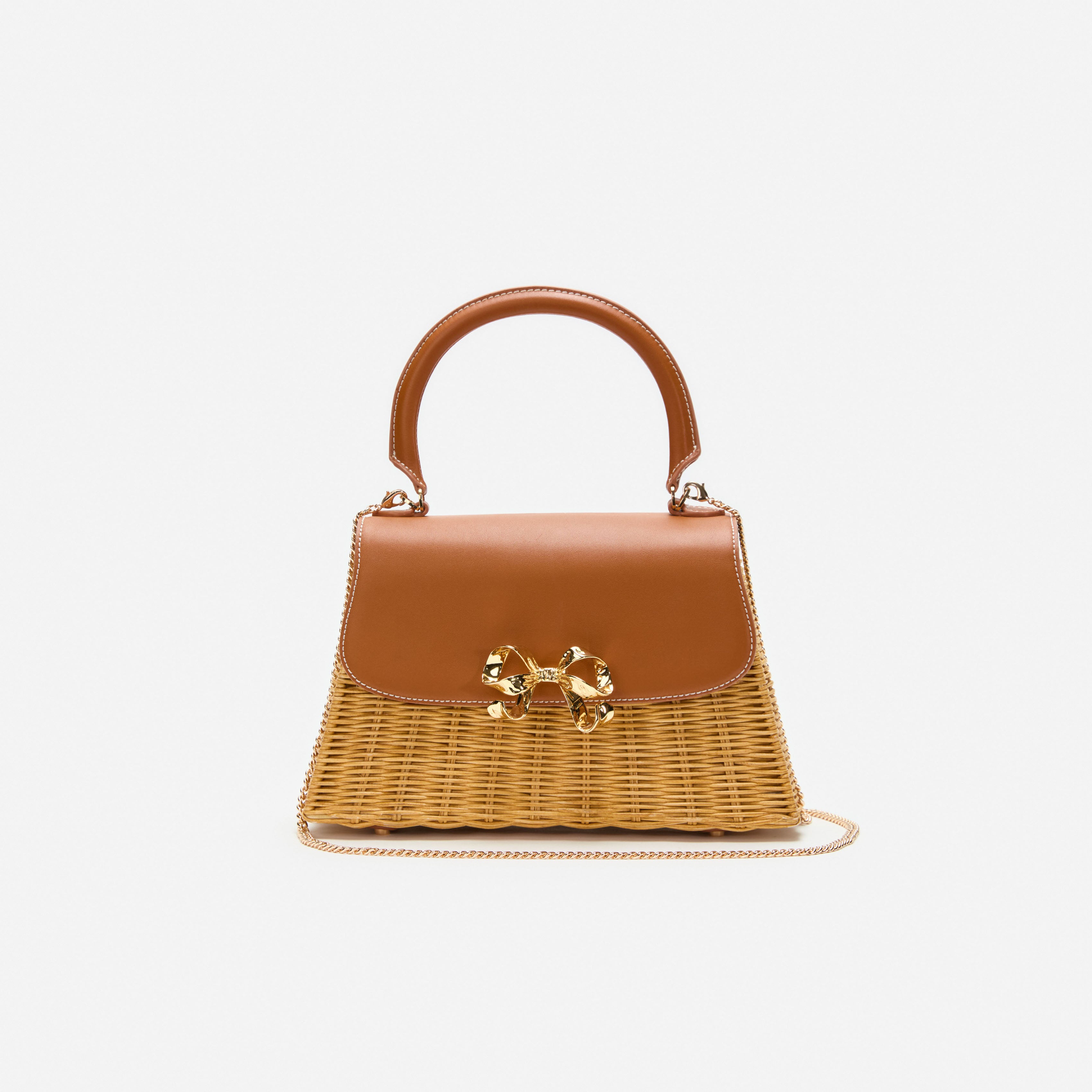 Rattan Mini Bow Bag