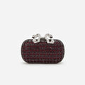 Burgundy Chainmail Clutch Bag
