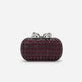 Burgundy Chainmail Clutch Bag