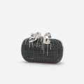 Navy Chainmail  Clutch Bag