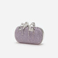 Lilac Chainmail Clutch Bag
