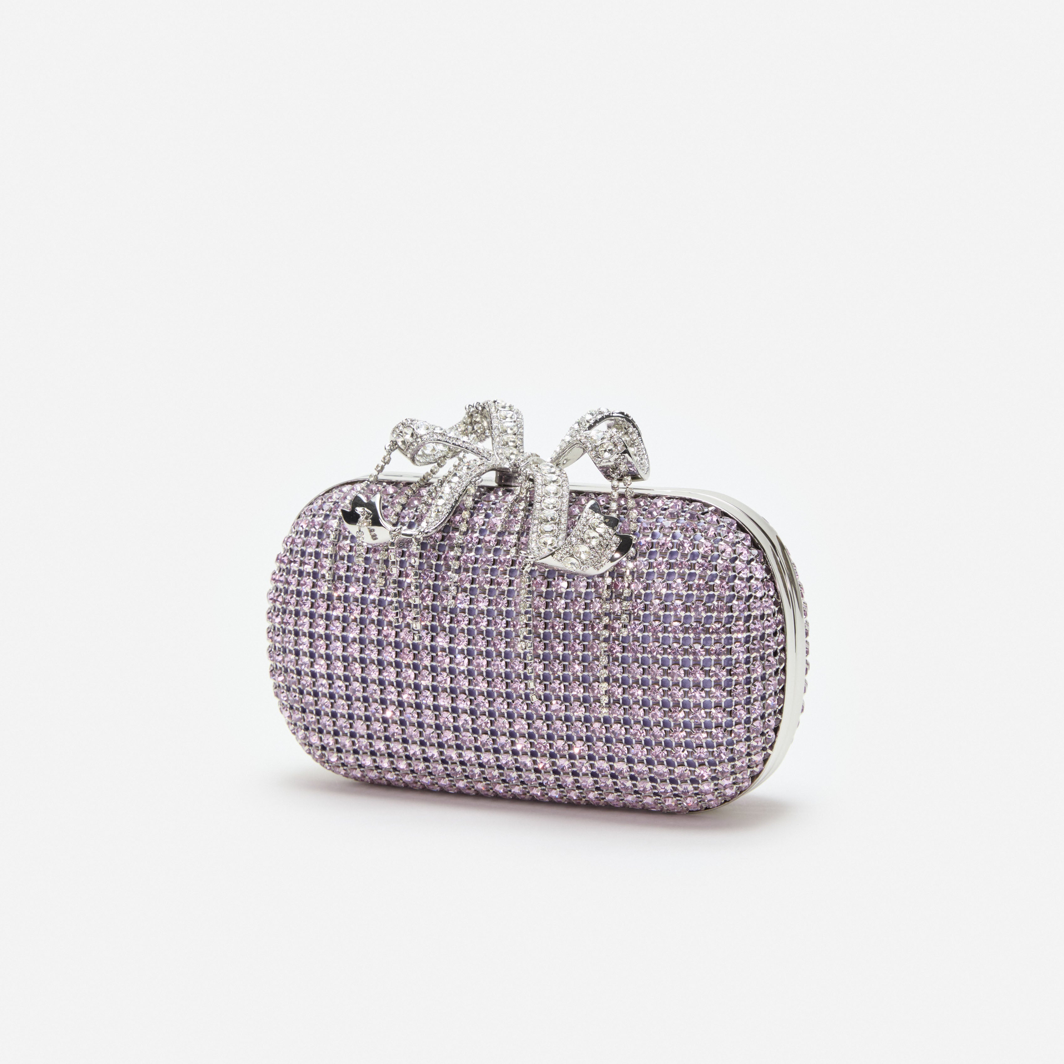 Lilac Chainmail Clutch Bag