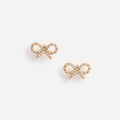 Micro Gold Bow Earrings