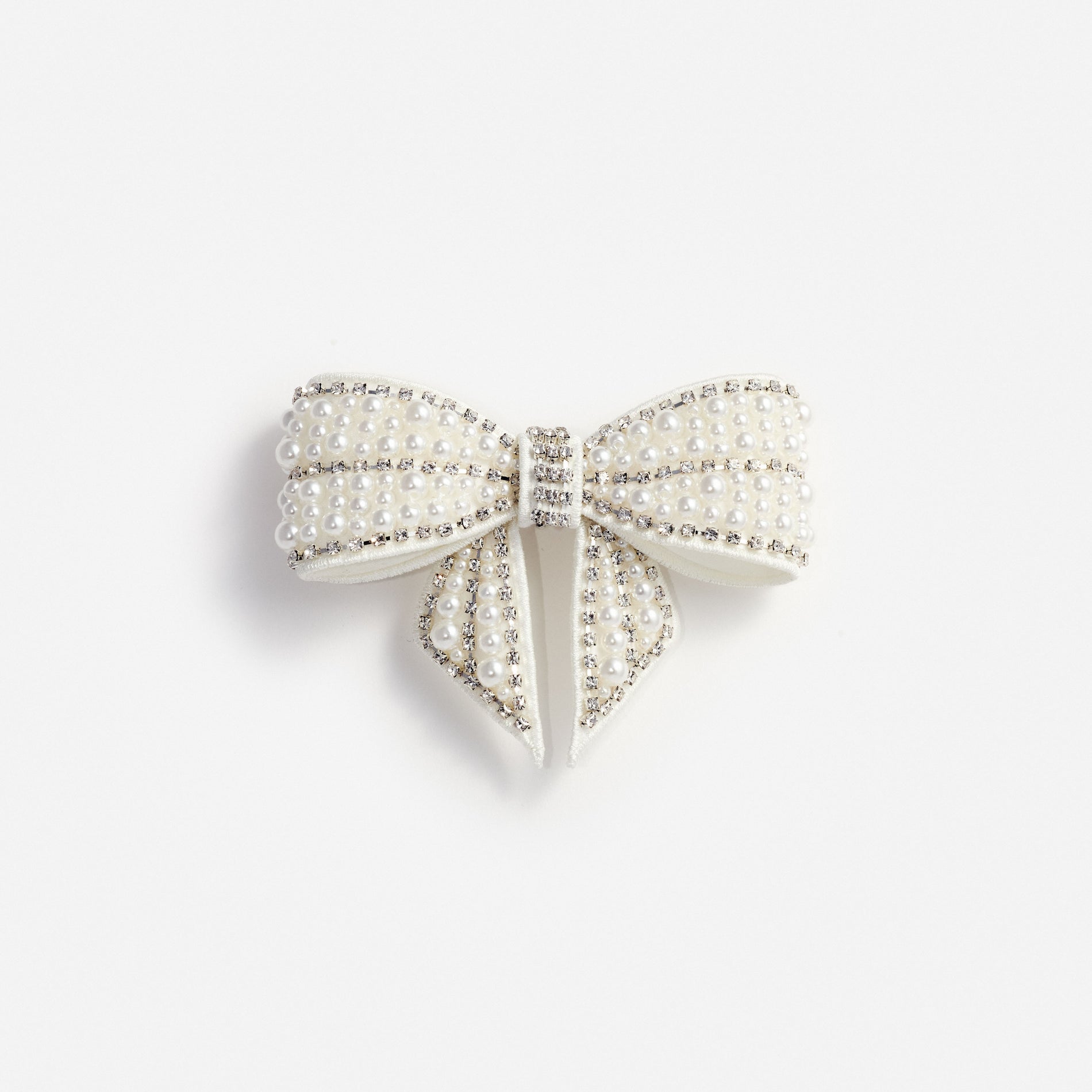 Pearl Crystal Bow Hairclip