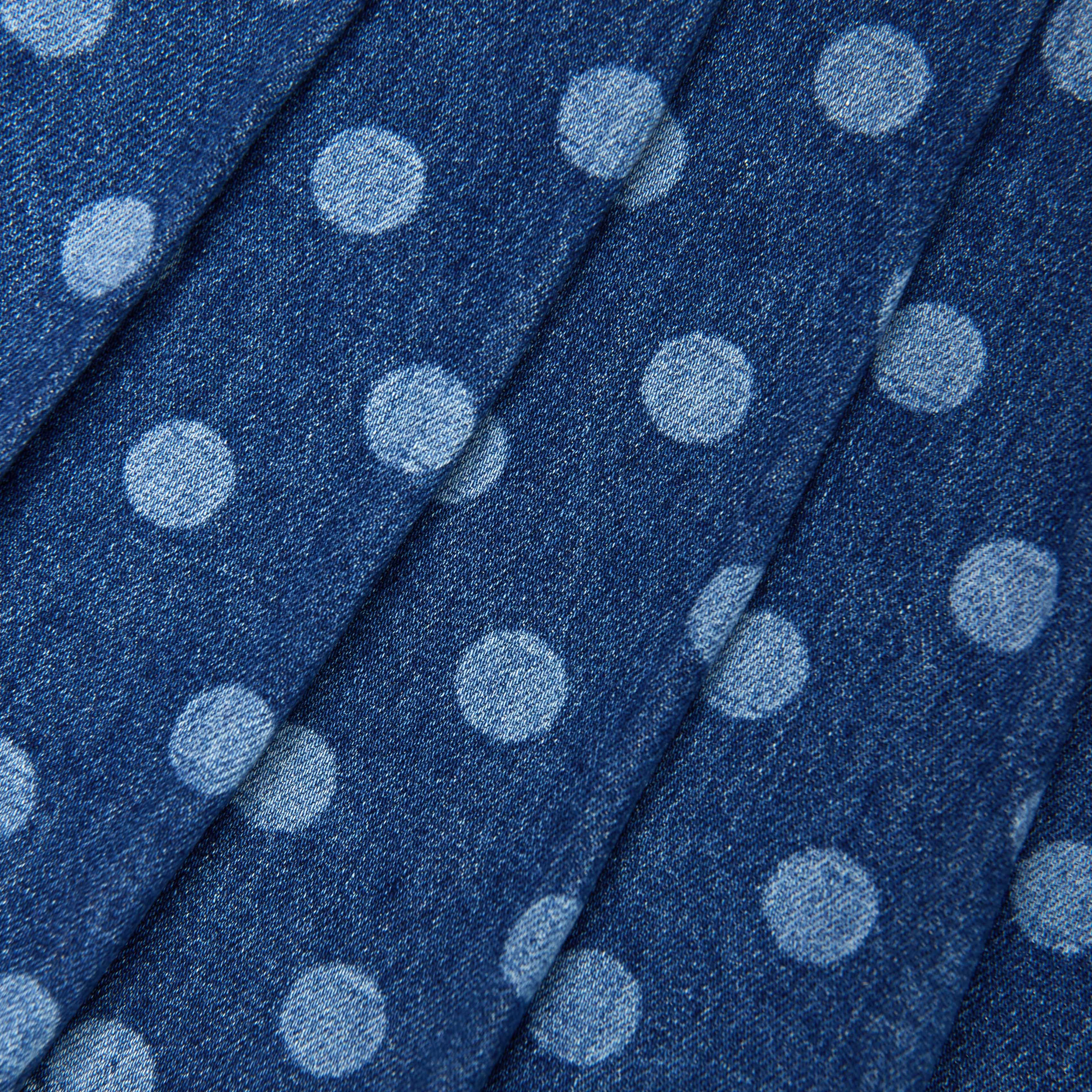 폴카 도트 데님 스커트