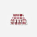 Burgundy Check Knit Skirt