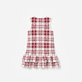 Burgundy Check Knit Dress