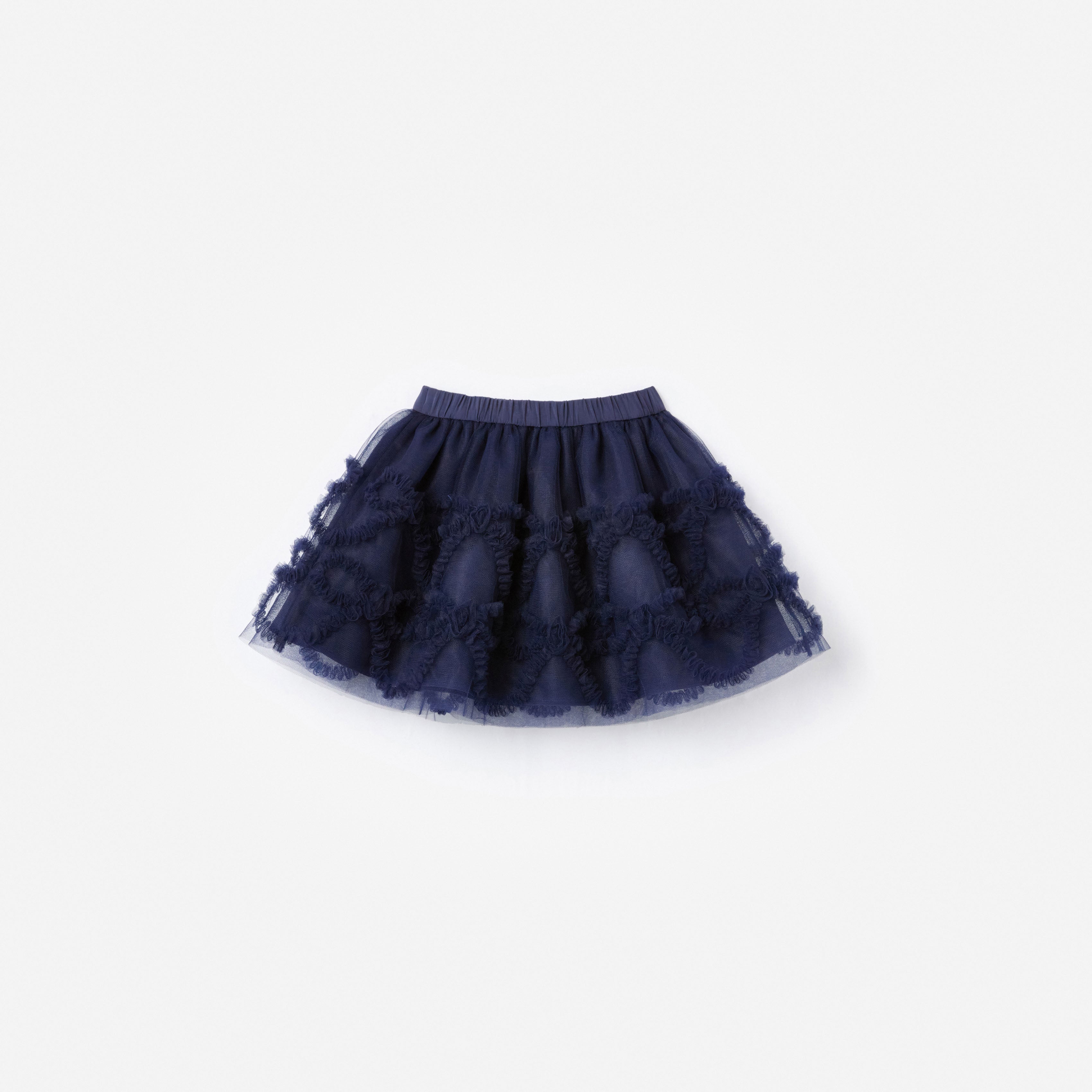 Navy Tulle Bow Skirt