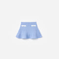 Blue Pointelle Knit Skirt