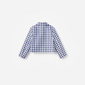 Navy Gingham Taffeta Jacket
