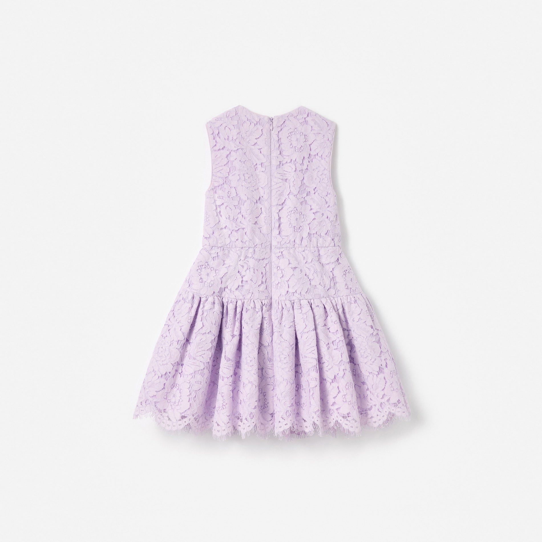 Lilac Sleeveless Lace Dress