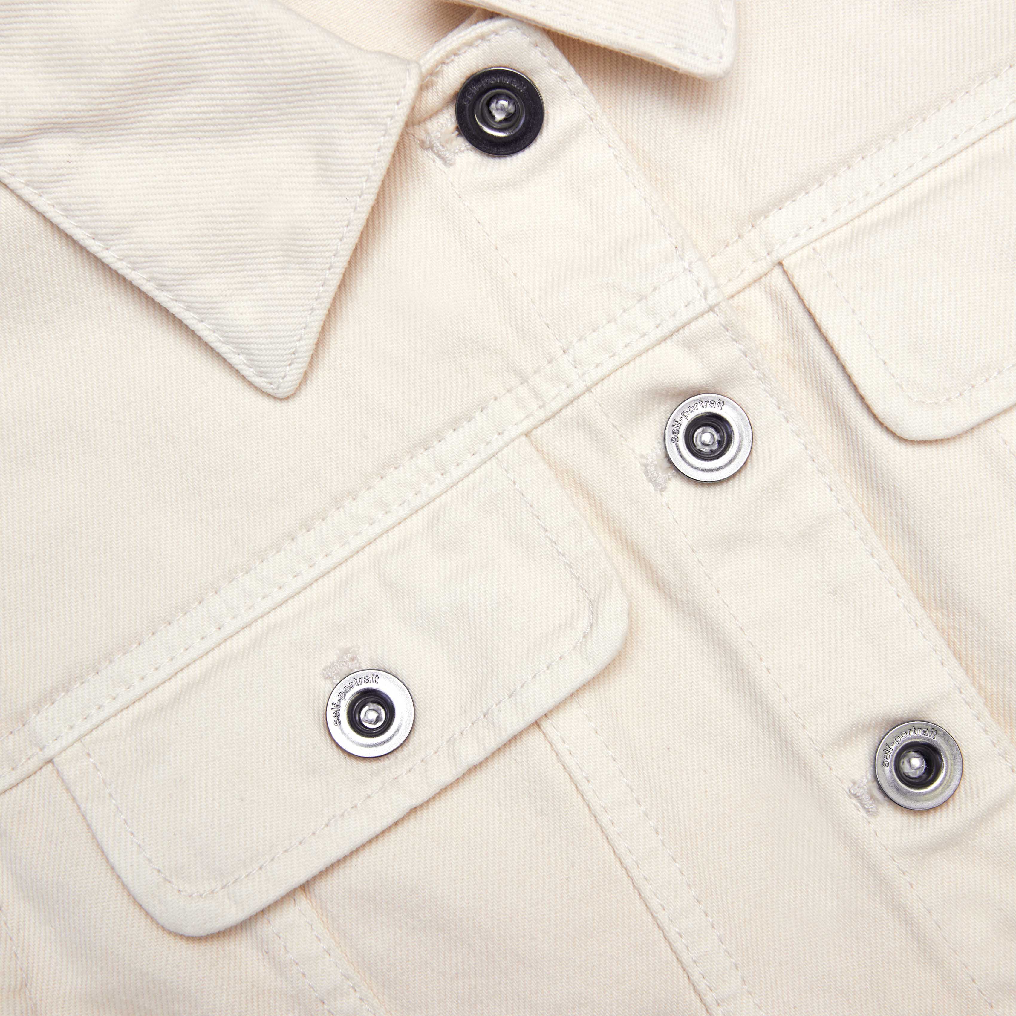 Cream Denim Sleeveless Top