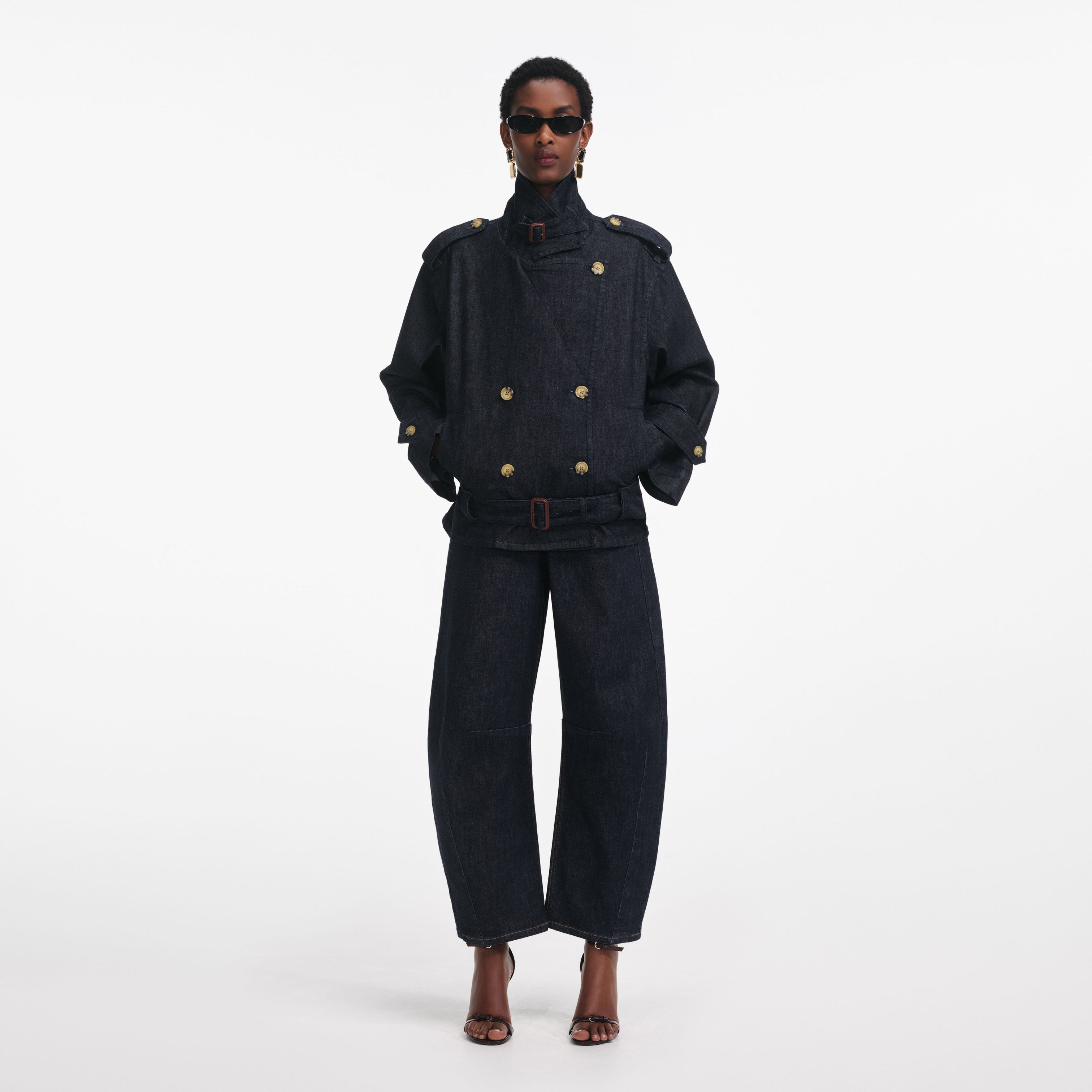 Denim Trench Jacket – self-portrait