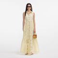 Yellow Lace Maxi Dress