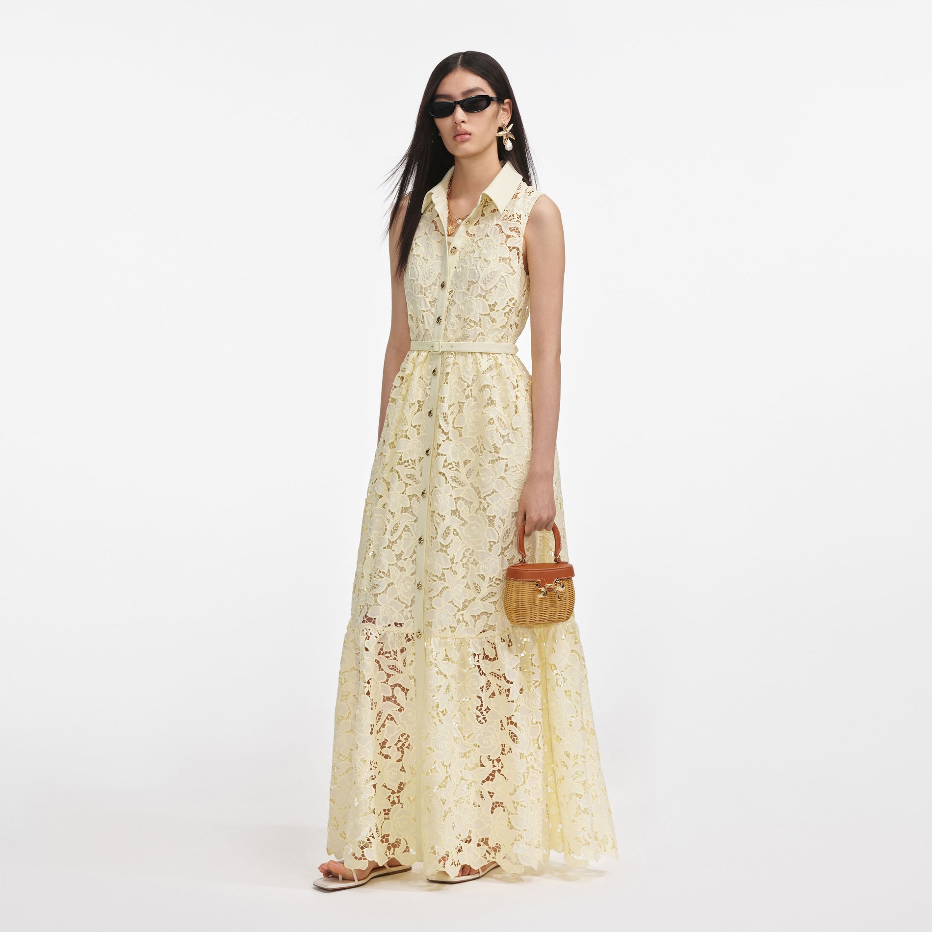 Yellow Lace Maxi Dress