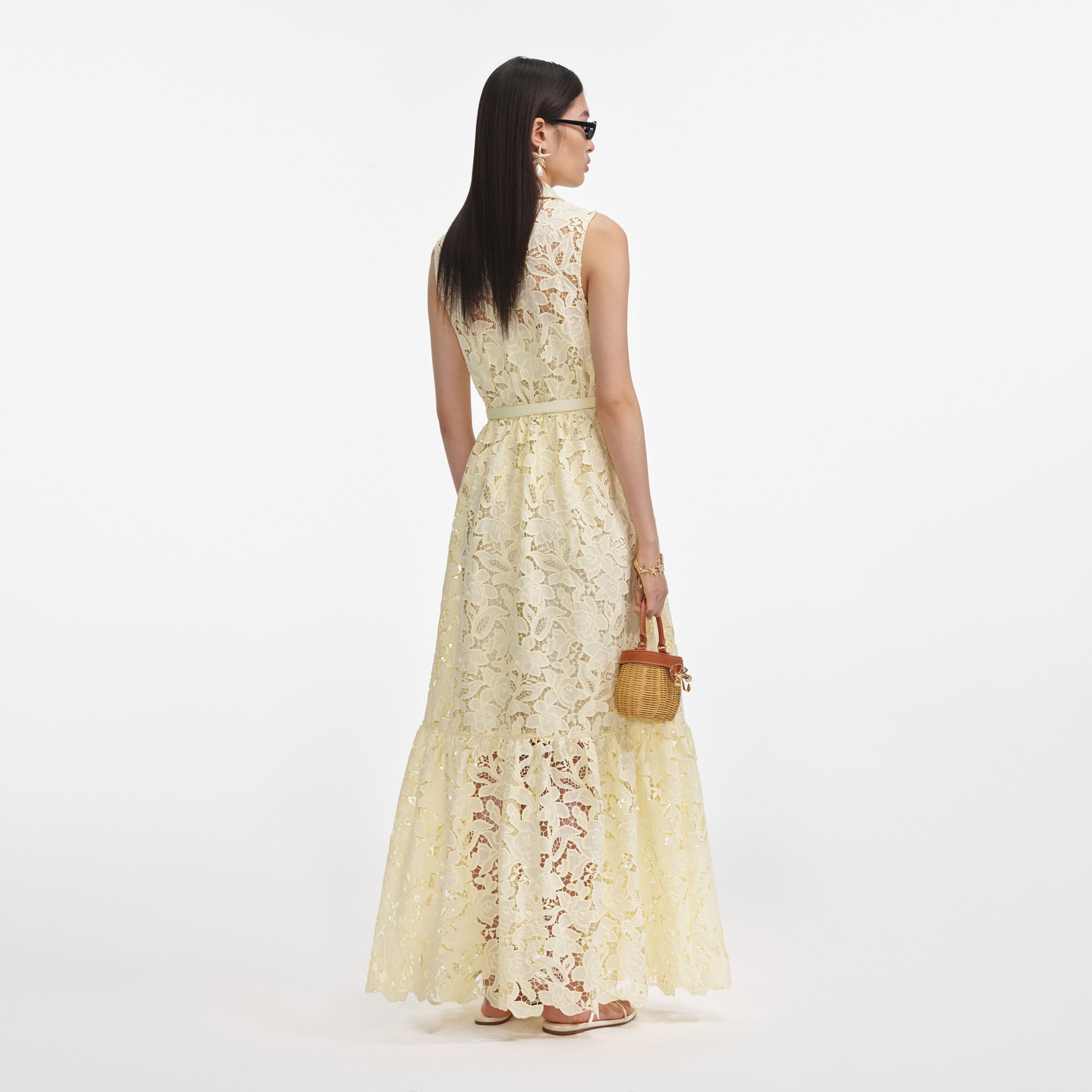 Yellow Lace Maxi Dress