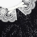 Black Sequin Boucle Mini Dress