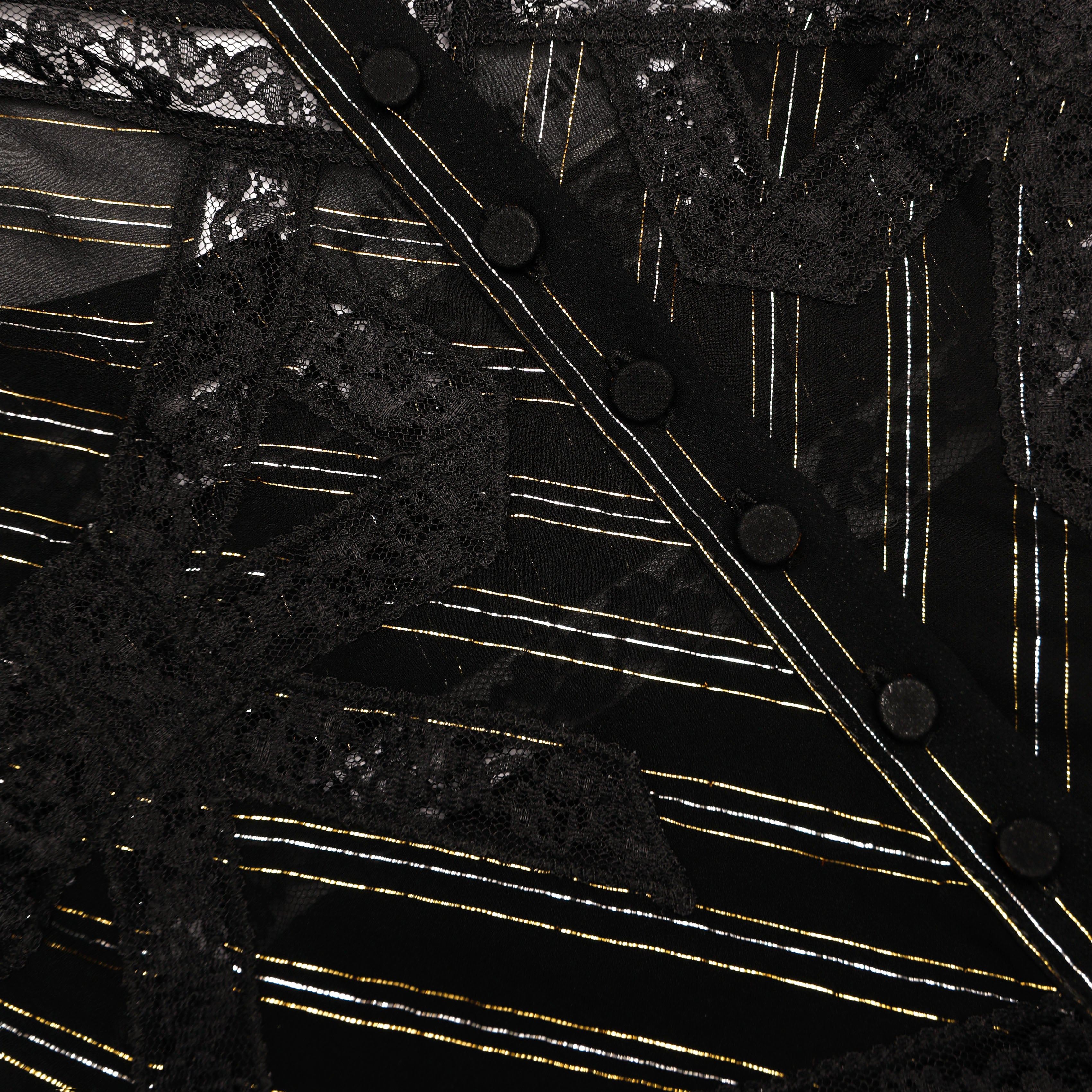 Black Lurex Stripe Pleated Maxi Dress