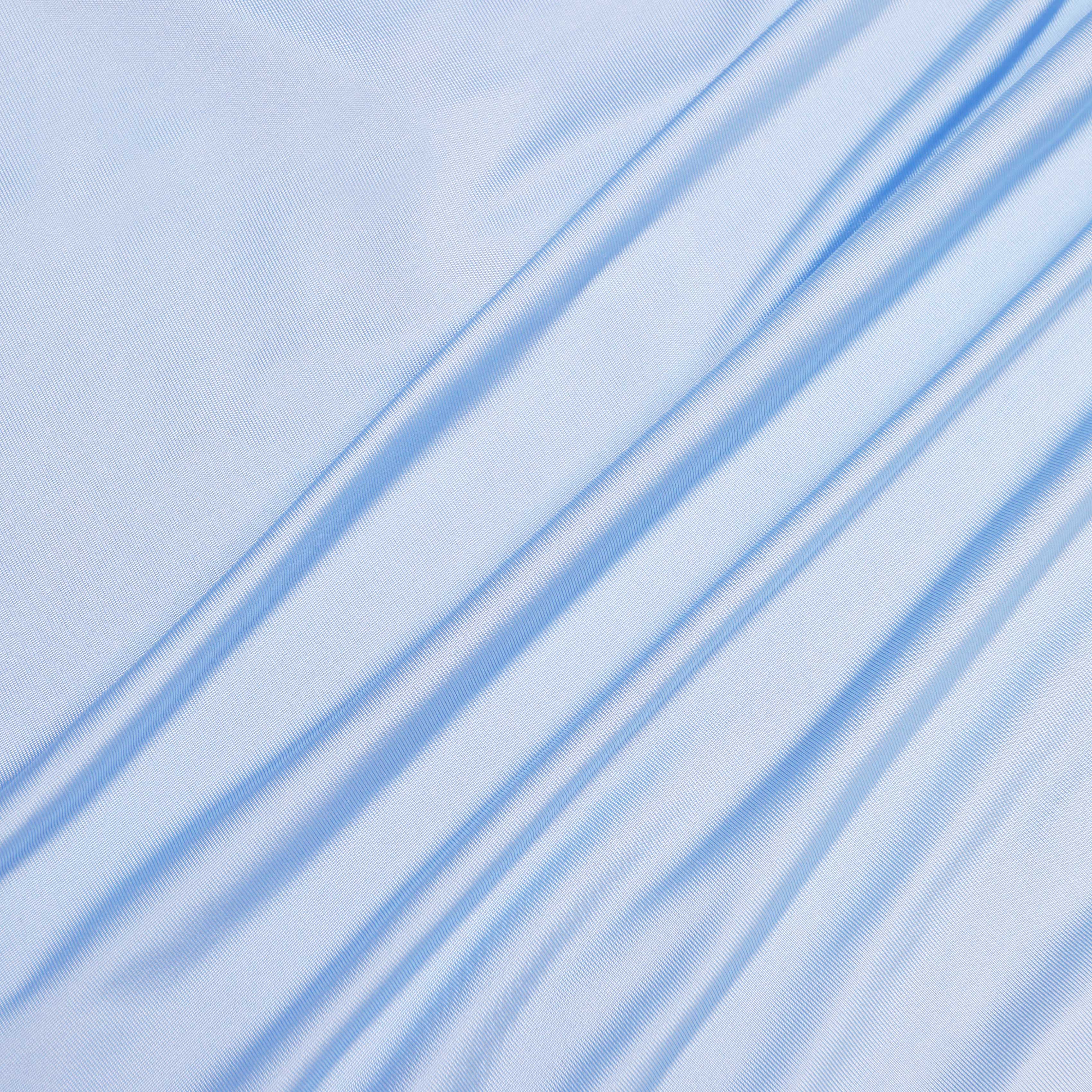 Blue Jersey Draped Maxi Dress