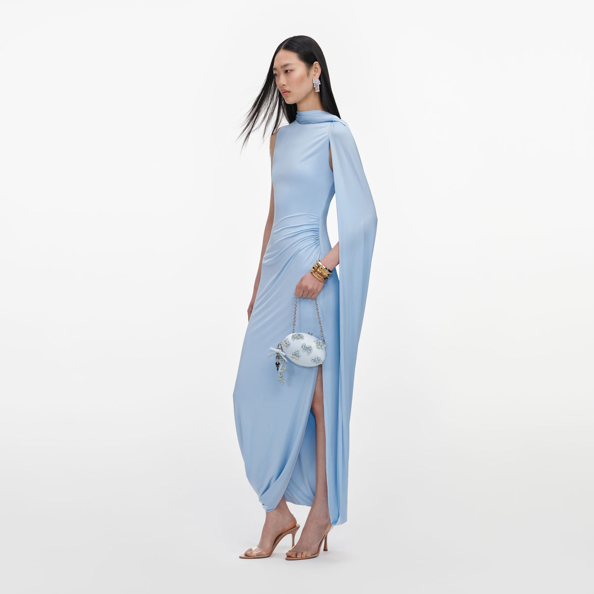 self portrait pale blue dress Jersey Draped Maxi Color:As Shown this maxi dress from Fight over prom dresses fabulous dresses for prom