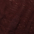 Brown Pointelle Knit Mini Skirt