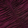 Burgundy Jersey Gathered Midi Dress