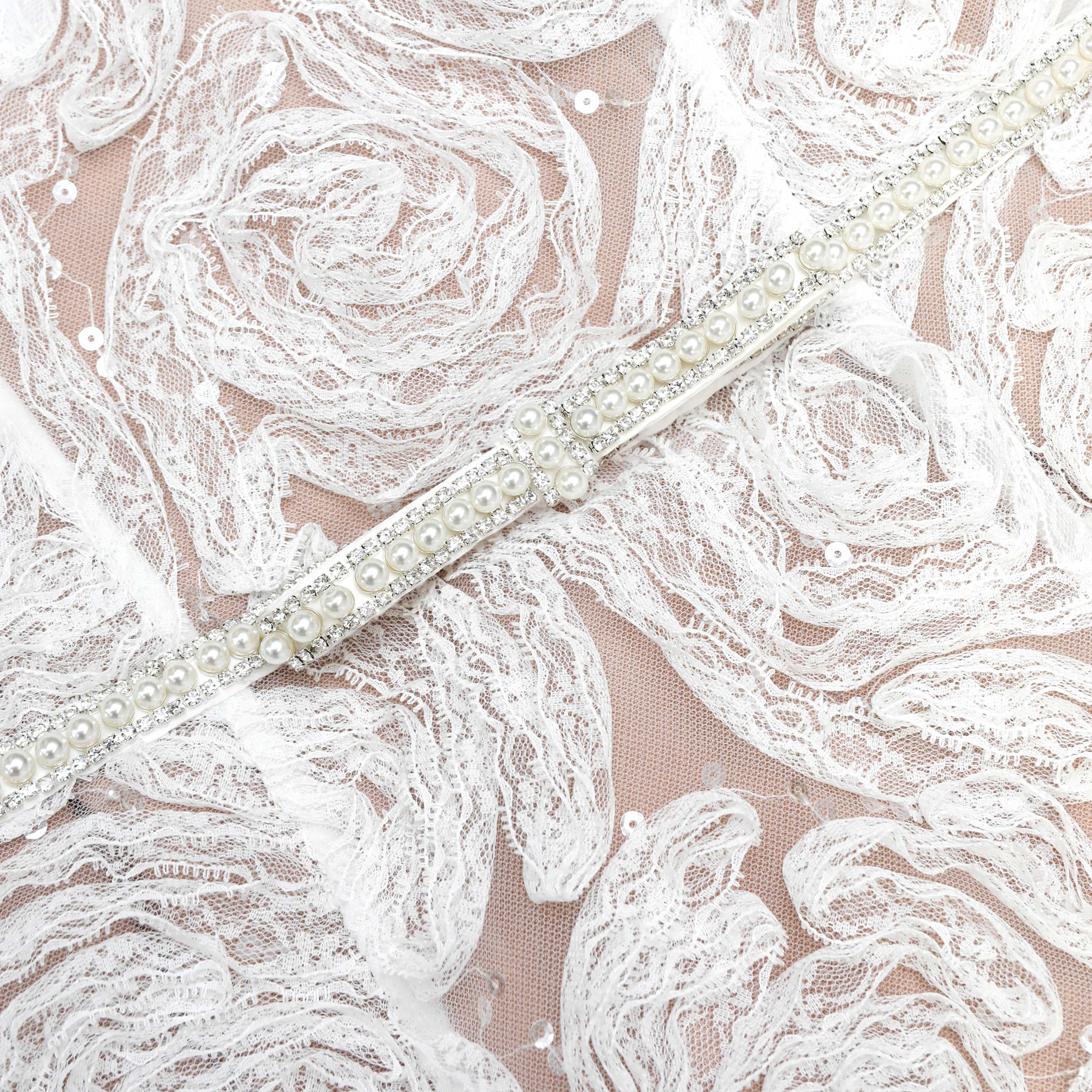 White Tulle Lace Midi Dress – self-portrait